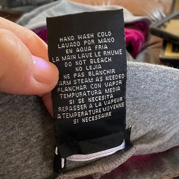 Bebe Sport Gray Track Suit Set Mauve Velvet Stripe Hoodie ! M Hoodie - XS Pant - Picture 10 of 10